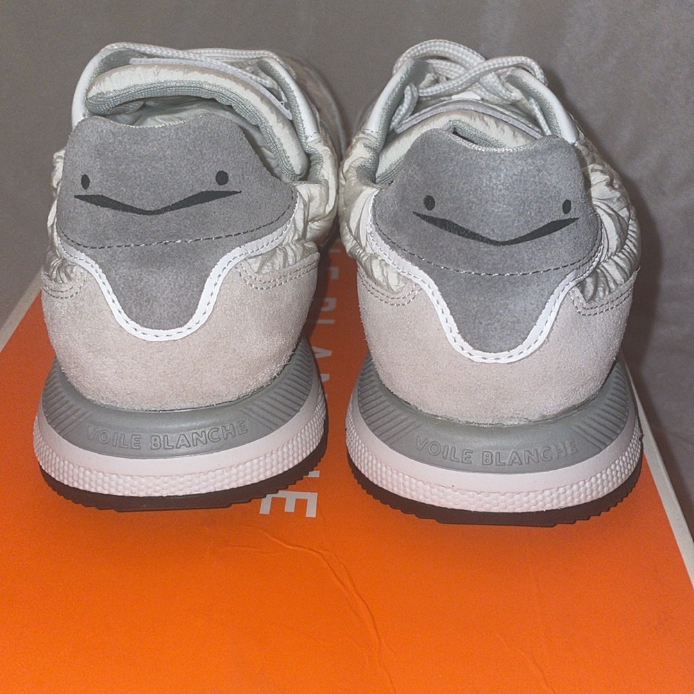 NWT VOILE BLANCHE QWARK HYPE WOMAN Suede And Technical Fabric Sneakers in White - Picture 11 of 16